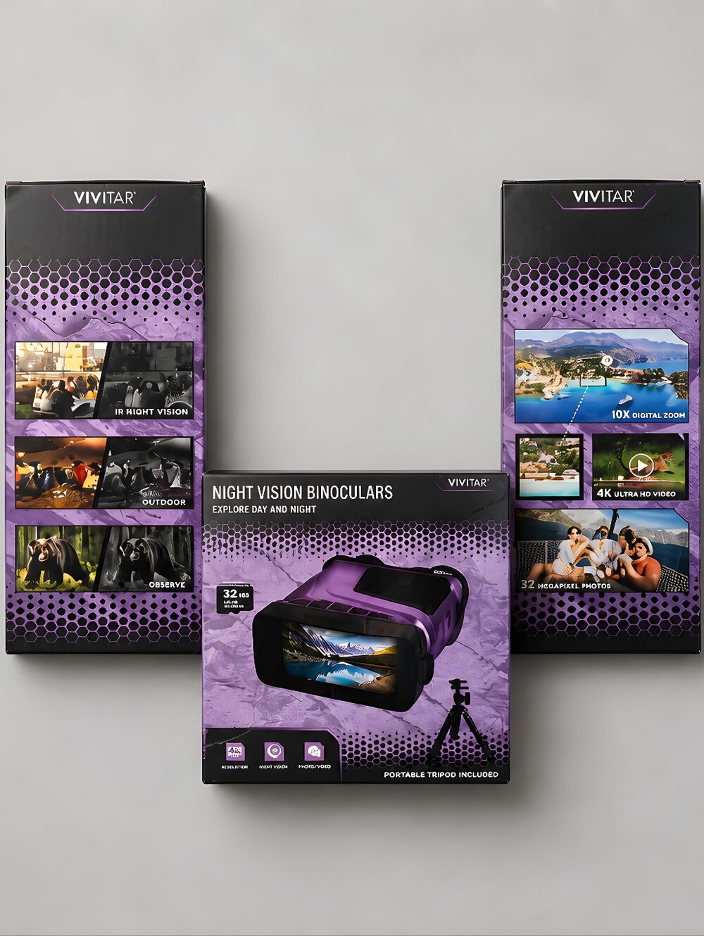 Vivitar Night Vision Binoculars 4KUltra HD Video/52 Megapixal/32gb Micro SD Card